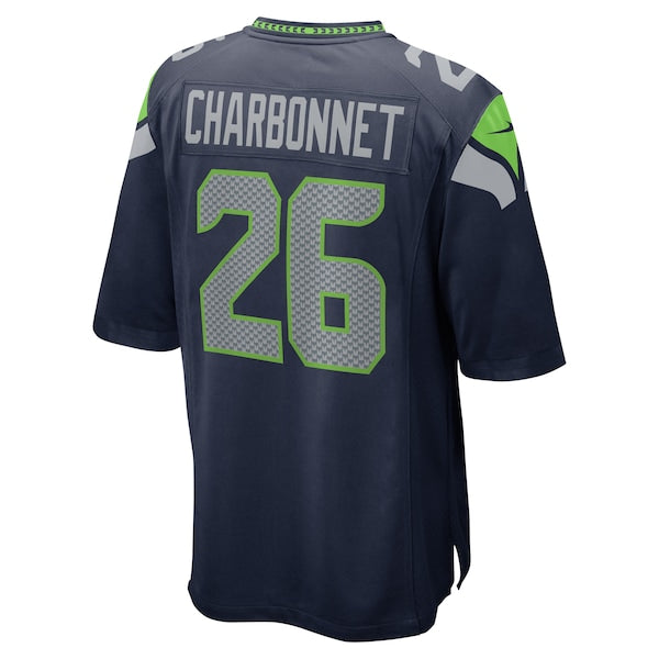 Zach Charbonnet Seattle Seahawks Nike Game Jersey - College Navy - Image 3