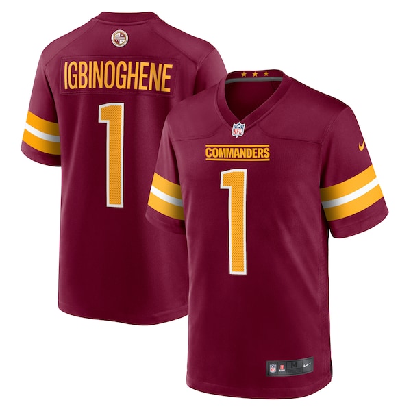 Noah Igbinoghene Washington Commanders Nike Game Jersey - Burgundy