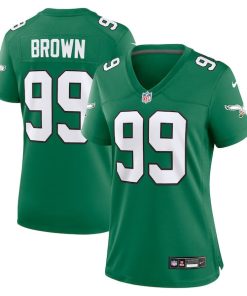 Jerome Brown Philadelphia Eagles Nike Women's Alternate Game Jersey - Kelly Green