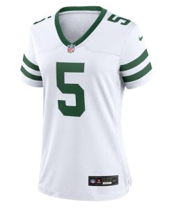 Alternative view of Garrett Wilson New York Jets Nike Women's Alternate Game Jersey -  White