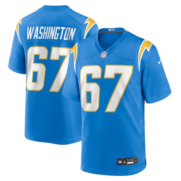 Savion Washington Los Angeles Chargers Nike Team Game Jersey - Powder Blue