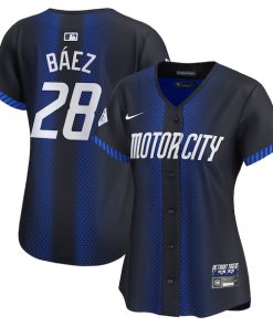 Javier Baez Detroit Tigers Nike Women's 2024 City Connect Limited Jersey - Navy