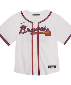 Alternative view of Atlanta Braves Nike Toddler Home Game Jersey - White