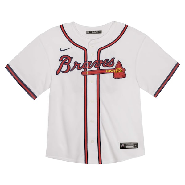 Atlanta Braves Nike Toddler Home Game Jersey - White - Image 2