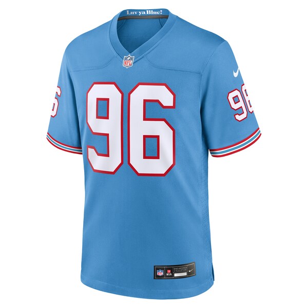 Denico Autry Tennessee Titans Nike Oilers Throwback Player Game Jersey - Light Blue - Image 2