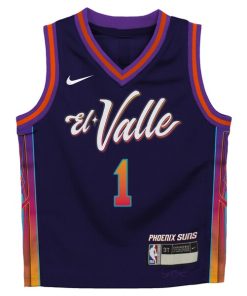 Alternative view of Devin Booker Phoenix Suns Nike Toddler Swingman Replica Jersey - City Edition - Purple
