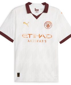 Alternative view of Bernardo Silva Manchester City Puma 2023/24 Away Replica Jersey - White