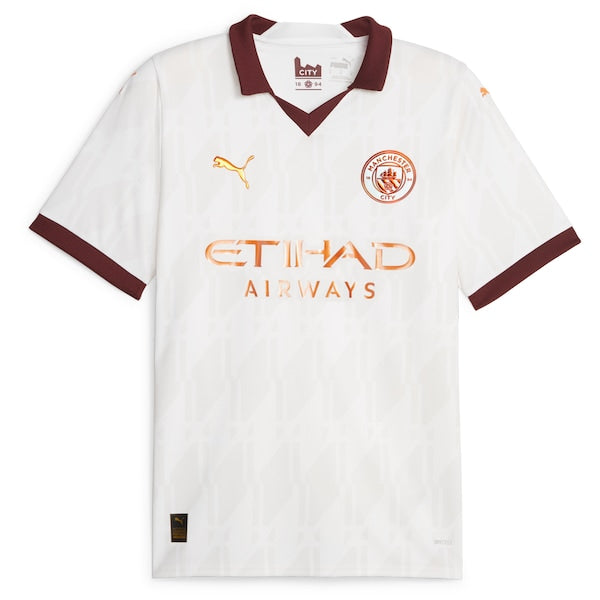 Manchester City Puma 2023/24 Away Replica Jersey - White - Image 2