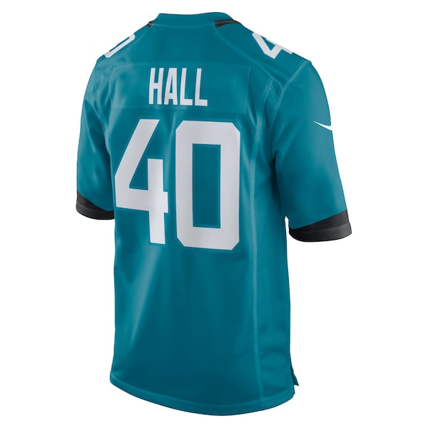 Tyler Hall Jacksonville Jaguars Nike Team Game Jersey - Teal - Image 3