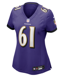 Alternative view of Sam Mustipher Baltimore Ravens Nike Women's Team Game Jersey -  Purple