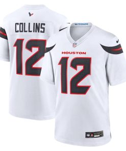 Nico Collins Houston Texans Nike Game Jersey -  White/Red/Navy