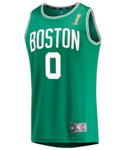 Alternative view of Jayson Tatum Boston Celtics  2024 NBA Finals Champions Fast Break Replica Player Jersey - Kelly Green - Icon Edition