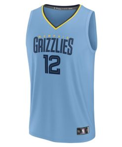 Alternative view of Ja Morant Memphis Grizzlies  Fast Break Replica Player Jersey - Statement Edition - Light Blue