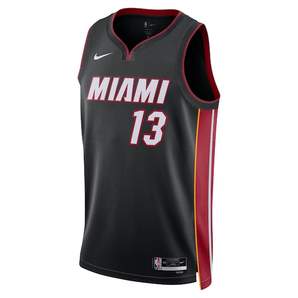 Bam Adebayo Miami Heat Nike Unisex Swingman Jersey - Icon Edition - Black - Image 2