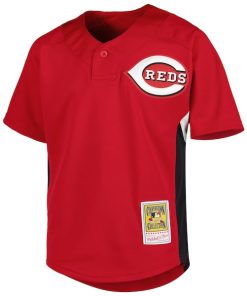 Alternative view of Ken Griffey Jr. Cincinnati Reds Youth Cooperstown Collection Batting Practice Jersey - Red