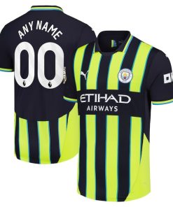 Alternative view of Manchester City Puma 2024/25 Away Authentic Custom Jersey - Navy