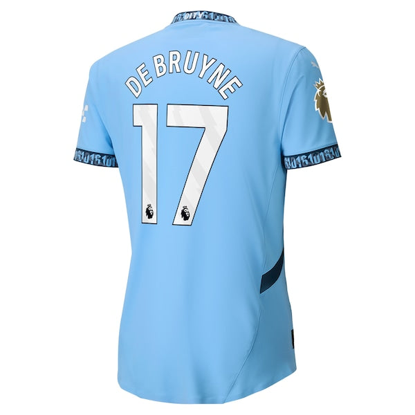 Kevin De Bruyne Manchester City Puma 2024/25 Home Authentic Player Jersey - Light Blue - Image 3