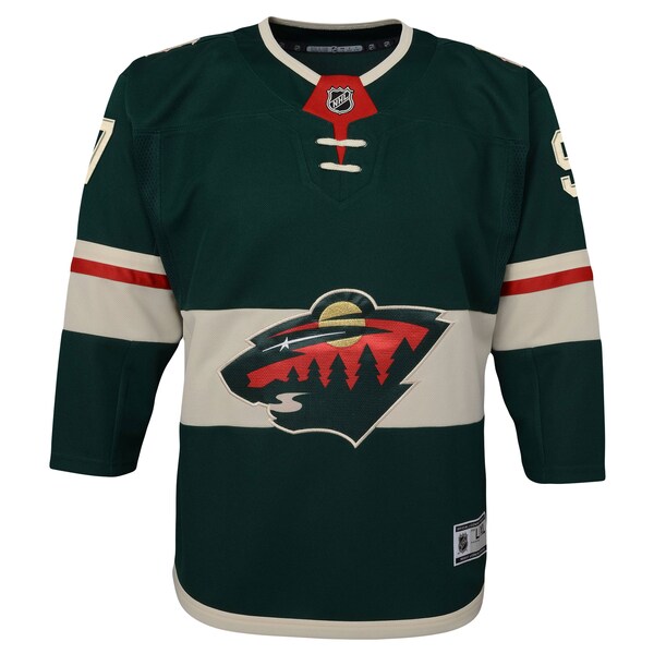 Kirill Kaprizov Minnesota Wild Youth Home Premier Player Jersey - Green - Image 2