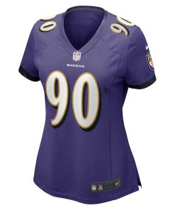 Alternative view of David Ojabo Baltimore Ravens Nike Women's Game Player Jersey - Purple