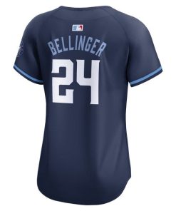 Alternative view of Cody Bellinger Chicago Cubs Nike Women's City Connect Limited Player Jersey - Navy