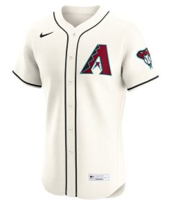 Alternative view of Arizona Diamondbacks Nike Home Elite Custom Jersey - Cream