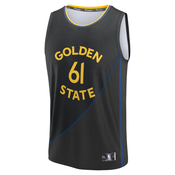 Pat Spencer Golden State Warriors Fast Break Replica Player Jersey - Statement Edition - Black - Image 2
