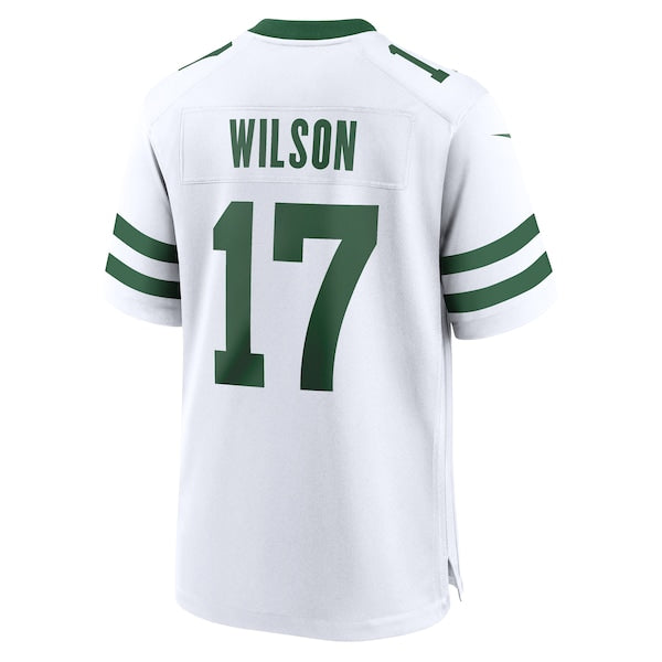 Garrett Wilson New York Jets Nike Legacy Player Game Jersey - White/Green - Image 5
