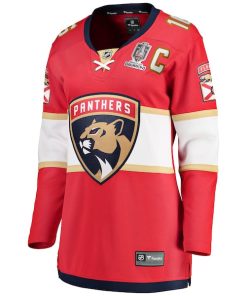 Alternative view of Aleksander Barkov Florida Panthers  Women's Home 2024 Stanley Cup Champions Breakaway Player Jersey?¨C Red