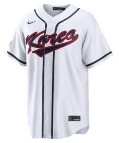 Alternative view of Korea Baseball Nike 2026 World Baseball Classic Home Pick-A-Player Jersey - White