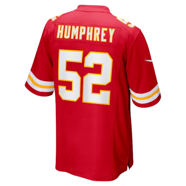 Creed Humphrey Kansas City Chiefs Nike Super Bowl LVII Patch Game Jersey - Red - Image 3