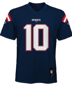 Alternative view of Drake Maye New England Patriots Outerstuff Preschool Replica Player Jersey - Navy