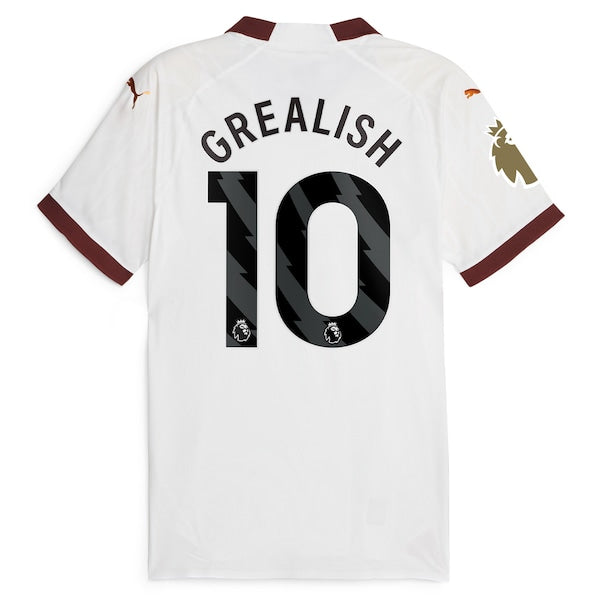 Jack Grealish Manchester City Puma 2023/24 Away Authentic Jersey - White - Image 3