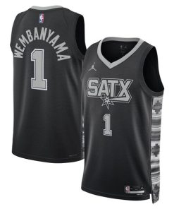 Victor Wembanyama San Antonio Spurs Jordan Brand Unisex Swingman Jersey - Statement Edition - Black
