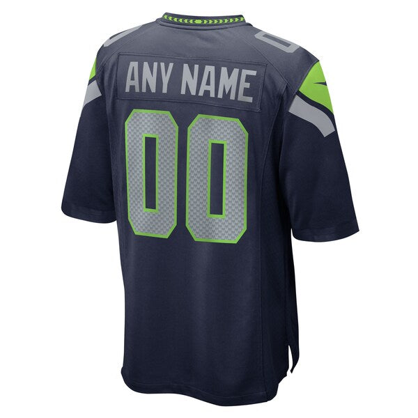 Seattle Seahawks Nike 50th Season Team Custom Game Jersey - College Navy/Royal - Image 6
