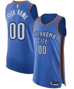 Oklahoma City Thunder Nike Authentic Custom Jersey Blue - Icon Edition