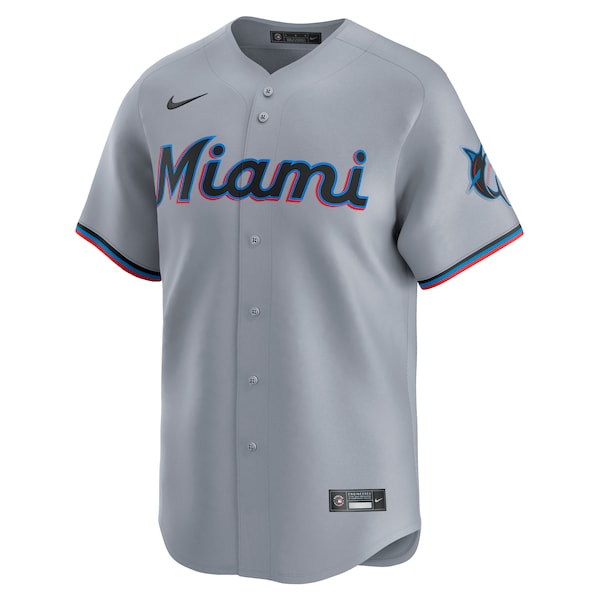 Miami Marlins Nike Road Limited Jersey?ยจC Gray - Image 2