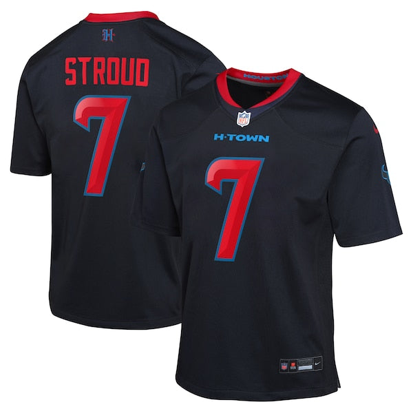 C.J. Stroud Houston Texans Nike Youth 2nd Alternate Game Jersey - Navy/Red - Image 2