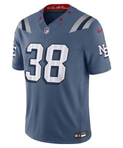 Alternative view of Rhamondre Stevenson New England Patriots Nike 2025 Rivalries Collection Limited Jersey - Storm Blue