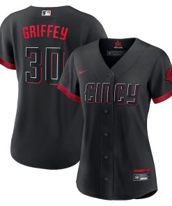 Ken Griffey Jr. Cincinnati Reds Nike Women's 2023 City Connect Replica Player Jersey - Black