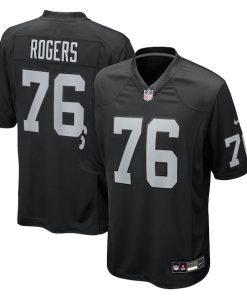 Caleb Rogers Las Vegas Raiders Nike Team Game Jersey -  Black