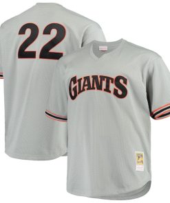 Will Clark San Francisco Giants Big & Tall Cooperstown Collection Mesh Batting Practice Jersey - Gray