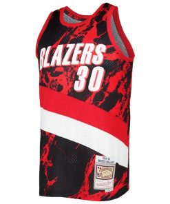 Alternative view of Rasheed Wallace Portland Trail Blazers 1999/00 Hardwood Classics Marble Swingman Jersey - Black