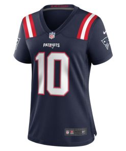 Alternative view of Mac Jones New England Patriots Nike Women's Team Game Jersey - Navy