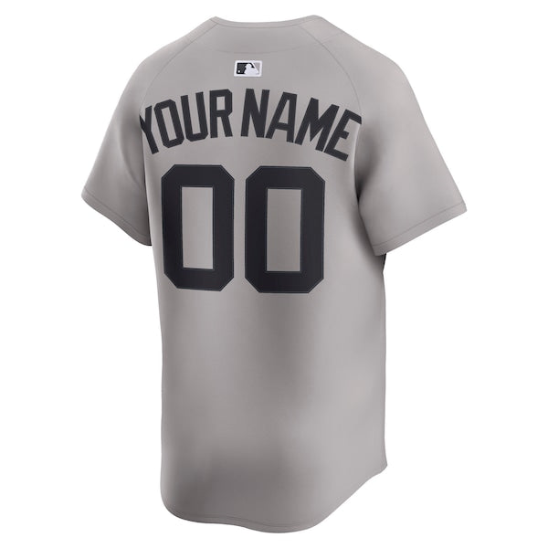 New York Yankees Nike Away Limited Custom Jersey - Gray/White - Image 4