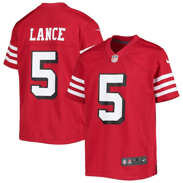 Trey Lance San Francisco 49ers Nike Youth Game Jersey - Scarlet/White - Image 2