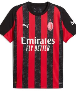 Alternative view of Rafael Le?o AC Milan Puma 2025/26 Home Replica Player Jersey - Red