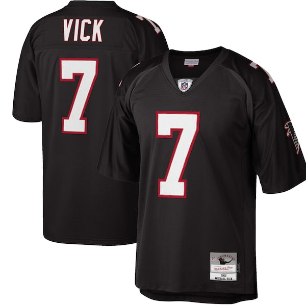 Michael Vick Atlanta Falcons Big & Tall 2002 Retired Player Replica Jersey - Black