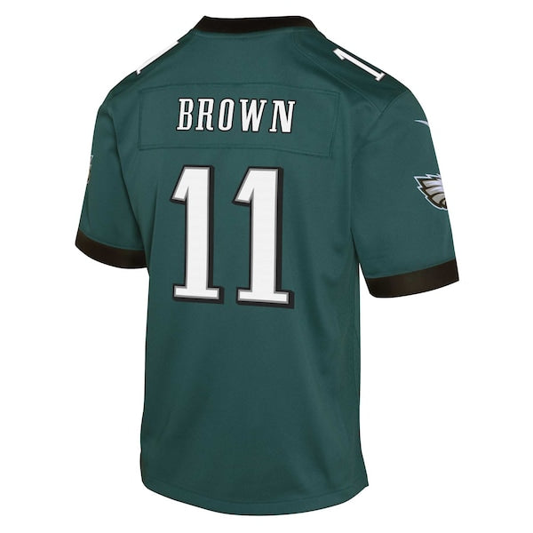 A.J. Brown Philadelphia Eagles Nike Youth Game Jersey - Midnight Green - Image 4