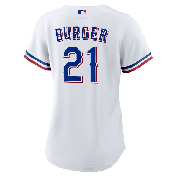 Jake Burger Texas Rangers Nike Women's Home Replica Jersey - White - Image 3