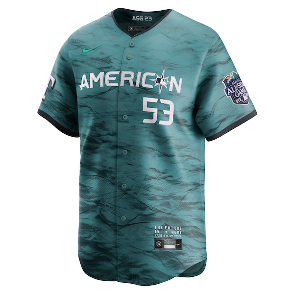 Adolis Garcia American League Nike 2023 MLB All-Star Game Limited Player Jersey - Teal - Image 2